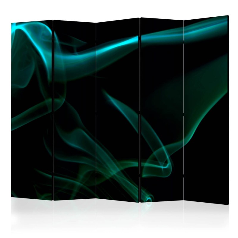 Parawan 5-częściowy - Falujący niebieski dym II [Room Dividers]