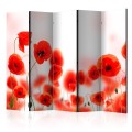 Parawan 5-częściowy - Sleepy poppy's land II [Room Dividers]