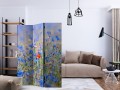 Parawan 3-częściowy - Łąka w kolorze nieba - chabry [Room Dividers]