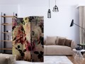 Parawan 3-częściowy - Kwiaty nostalgii [Room Dividers]