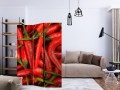 Parawan 3-częściowy - papryka chili - tło [Room Dividers]