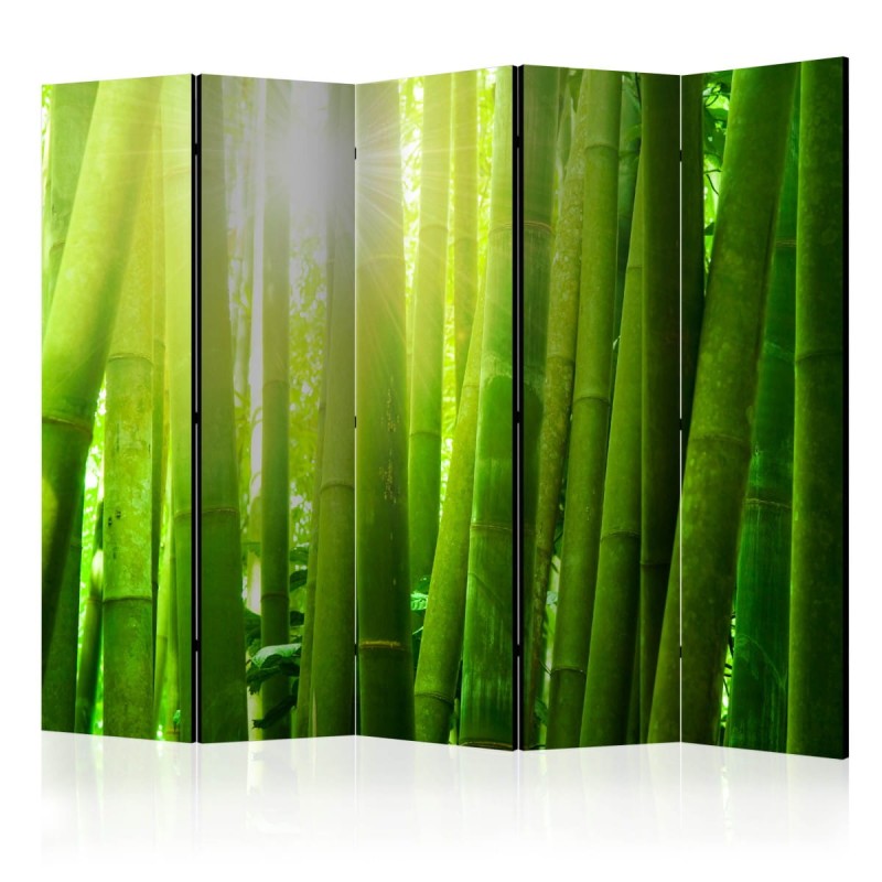 Parawan 5-częściowy - Słońce i bambus II [Room Dividers]