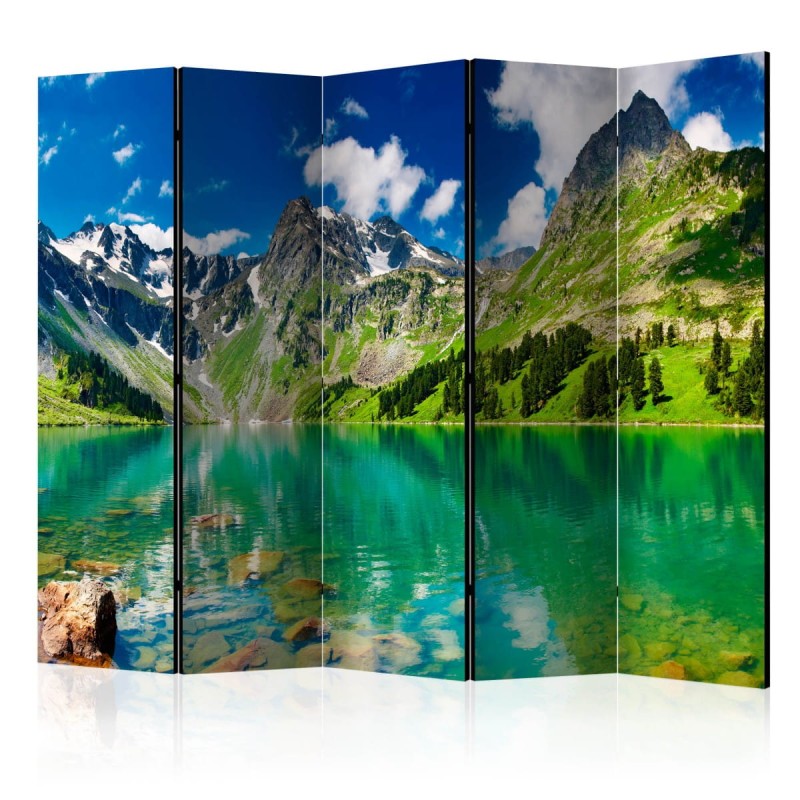 Parawan 5-częściowy - Górskie jezioro II [Room Dividers]