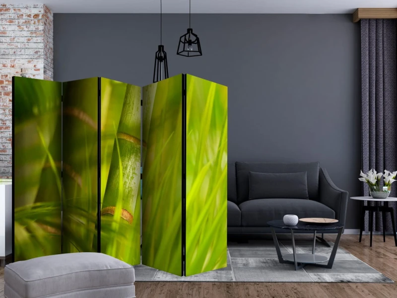 Parawan 5-częściowy - bambus - natura zen II [Room Dividers]