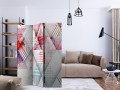 Parawan 3-częściowy - Świat trójkątów [Room Dividers]