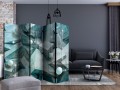Parawan 5-częściowy - Betonowe sześciany (zielony) II [Room Dividers]