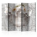 Parawan 5-częściowy - Lilie i pikowane tło II [Room Dividers]