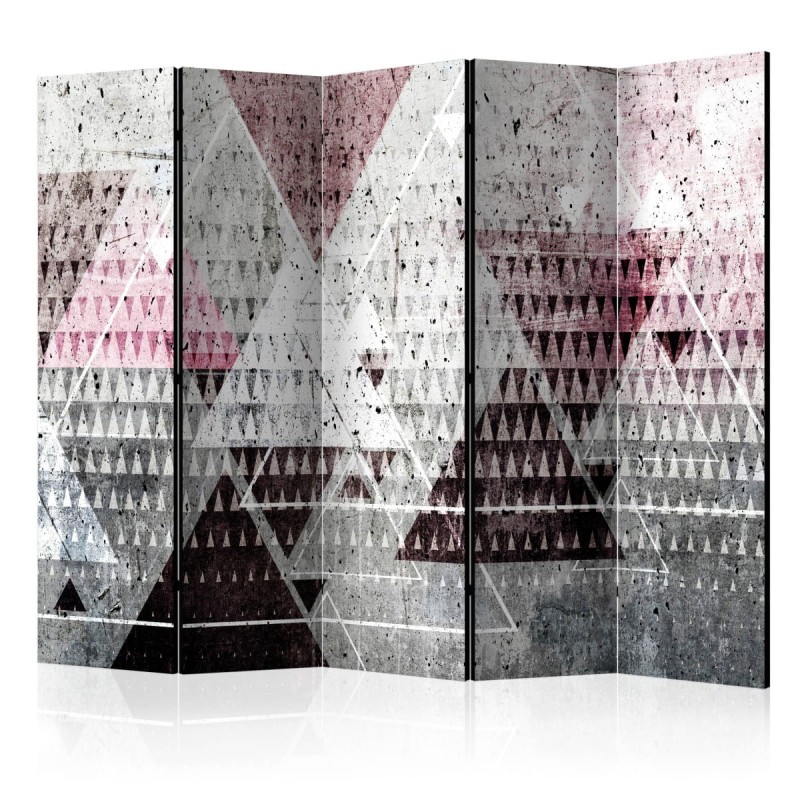 Parawan 5-częściowy - Trójkąty II [Room Dividers]