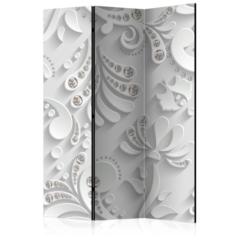 Parawan 3-częściowy - Kwiaty w kryształy [Room Dividers]