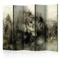 Parawan 5-częściowy - Drapieżnik z gór (beżowy) II [Room Dividers]