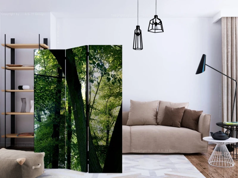 Parawan 3-częściowy - Wiosna w parku [Room Dividers]