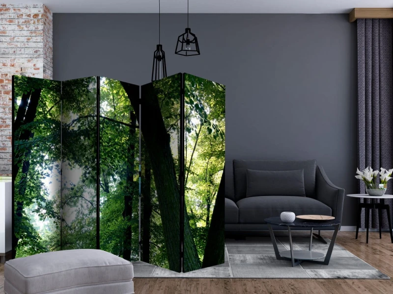 Parawan 5-częściowy - Wiosna w parku II [Room Dividers]