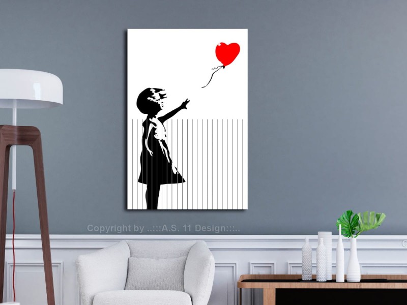Obraz - Pocięty Banksy (1-częściowy) pionowy
