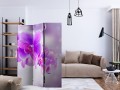 Parawan 3-częściowy - Fioletowe orchidee [Room Dividers]