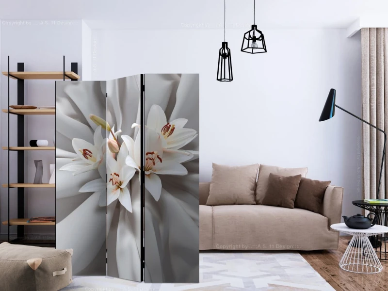 Parawan 3-częściowy - Zmysłowe lilie [Room Dividers]