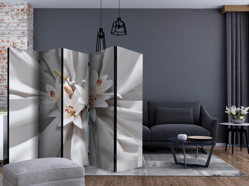 Parawan 5-częściowy - Zmysłowe lilie II [Room Dividers]