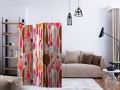 Parawan 3-częściowy - Sztućce - róż i fiolet [Room Dividers]