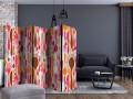 Parawan 5-częściowy - Sztućce - róż i fiolet II [Room Dividers]