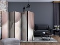 Parawan 5-częściowy - Tulips fine art - black and white II [Room Dividers]