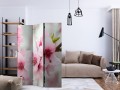 Parawan 3-częściowy - Kwitnąca wiśnia - różowe kwiatuszki [Room Dividers]