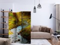 Parawan 3-częściowy - strumyk (wschód słońca) [Room Dividers]