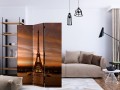 Parawan 3-częściowy - Wieża Eiffla o świcie [Room Dividers]