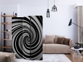 Parawan 3-częściowy - Black and white swirl [Room Dividers]