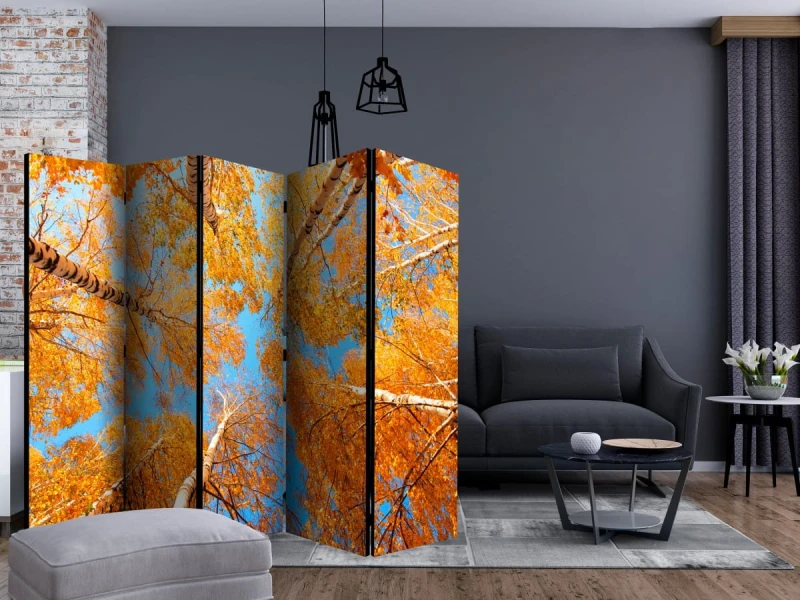 Parawan 5-częściowy - Jesienne korony drzew II [Room Dividers]