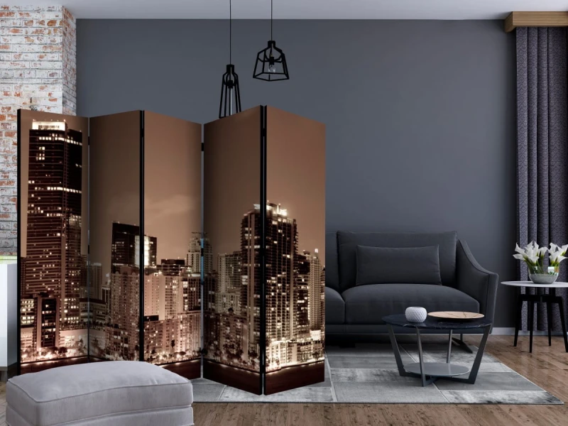 Parawan 5-częściowy - Nocne życie w Miami II [Room Dividers]