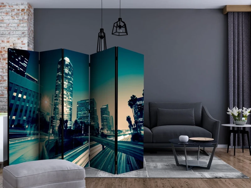 Parawan 5-częściowy - Ulice Los Angeles II [Room Dividers]