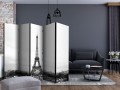 Parawan 5-częściowy - Paryż: czarno-biała fotografia II [Room Dividers]