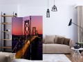 Parawan 3-częściowy - Charming evening in San Francisco [Room Dividers]