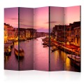 Parawan 5-częściowy - Miasto zakochanych - Wenecja nocą II [Room Dividers]
