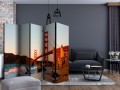 Parawan 5-częściowy - Most Golden Gate - zachód słońca, San Francisco II [Room Dividers]