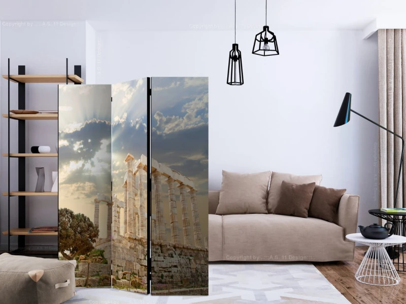 Parawan 3-częściowy - Grecki Akropol [Room Dividers]