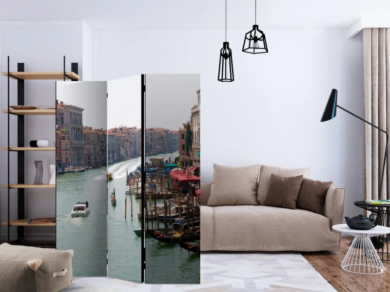 Parawan 3-częściowy - Canal Grande w Wenecji, Włochy [Room Dividers]