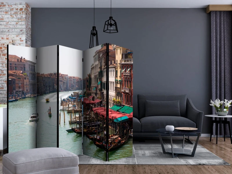 Parawan 5-częściowy - Canal Grande w Wenecji, Włochy II [Room Dividers]