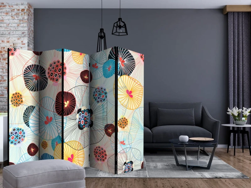 Parawan 5-częściowy - Powiew lata II [Room Dividers]