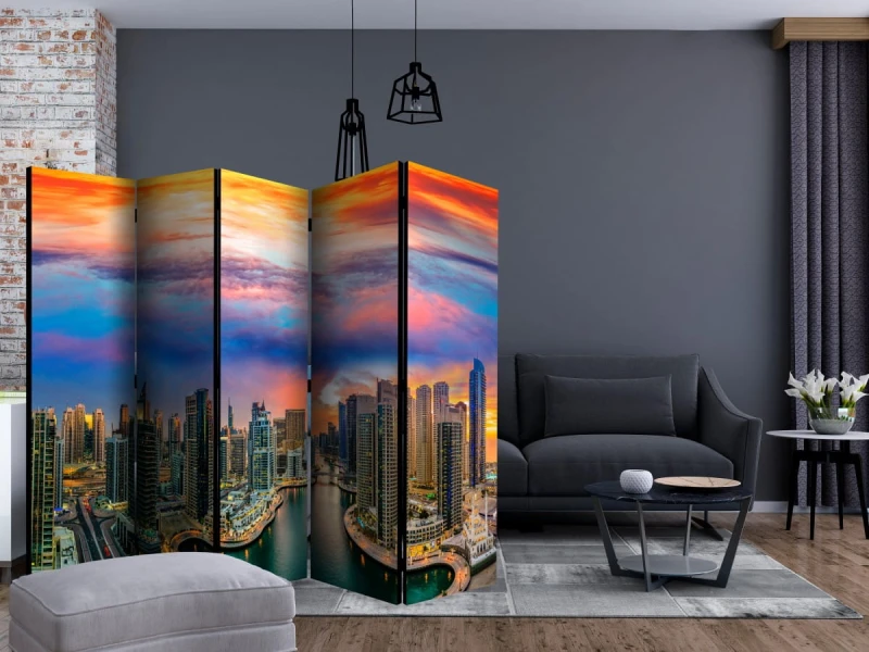 Parawan 5-częściowy - Popołudnie w Dubaju II [Room Dividers]