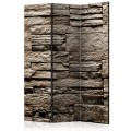 Parawan 3-częściowy - Piękny brązowy kamień [Room Dividers]
