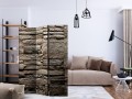 Parawan 3-częściowy - Piękny brązowy kamień [Room Dividers]