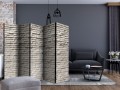 Parawan 5-częściowy - Ceglana ściana: Minimalizm II [Room Dividers]