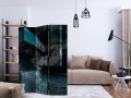 Parawan 3-częściowy - Lazurowa geometria [Room Dividers]