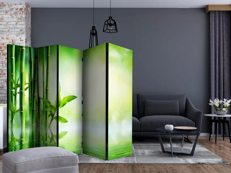 Parawan 5-częściowy - Bambusowy gaj II [Room Dividers]