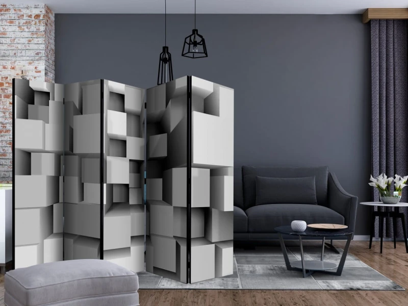 Parawan 5-częściowy - Mechaniczna symetria II [Room Dividers]