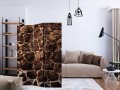 Parawan 3-częściowy - Brązowa jaskinia [Room Dividers]