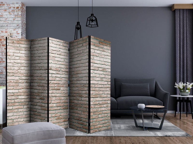 Parawan 5-częściowy - Elegancka cegła II [Room Dividers]