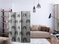 Parawan 3-częściowy - Srebrny luksus [Room Dividers]