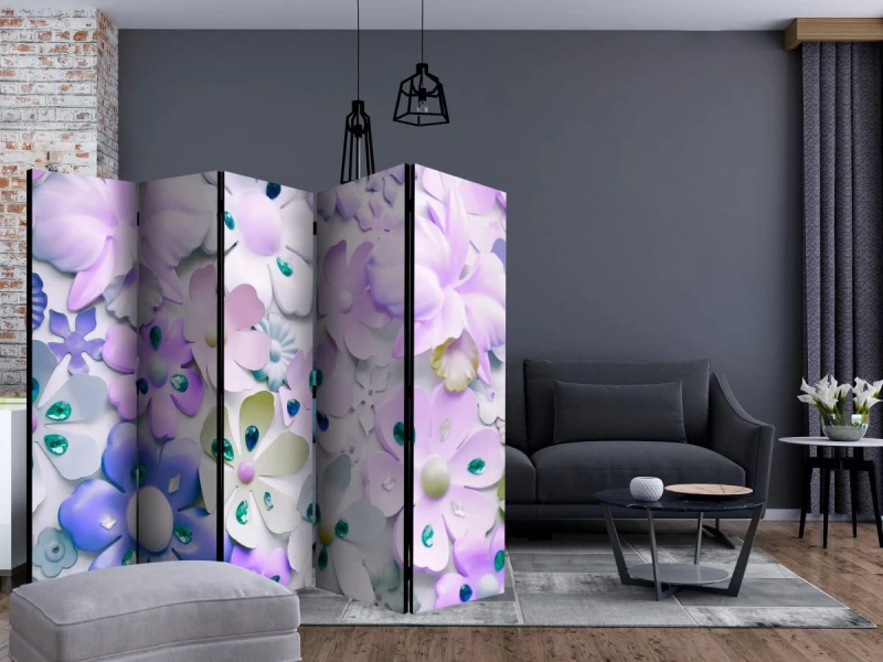 Parawan 5-częściowy - Fioletowa słodycz II [Room Dividers]