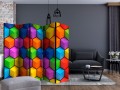 Parawan 5-częściowy - Tęczowa geometria II [Room Dividers]